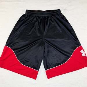 Under Armour Men's Perimeter Basketball Shorts Black/Red Size XL
